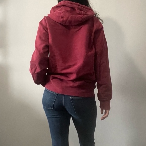 🍂 Men’s Wind River Red Quater-Zip Sweater Hoodie - Size Medium 🧥 - Picture 6 of 15